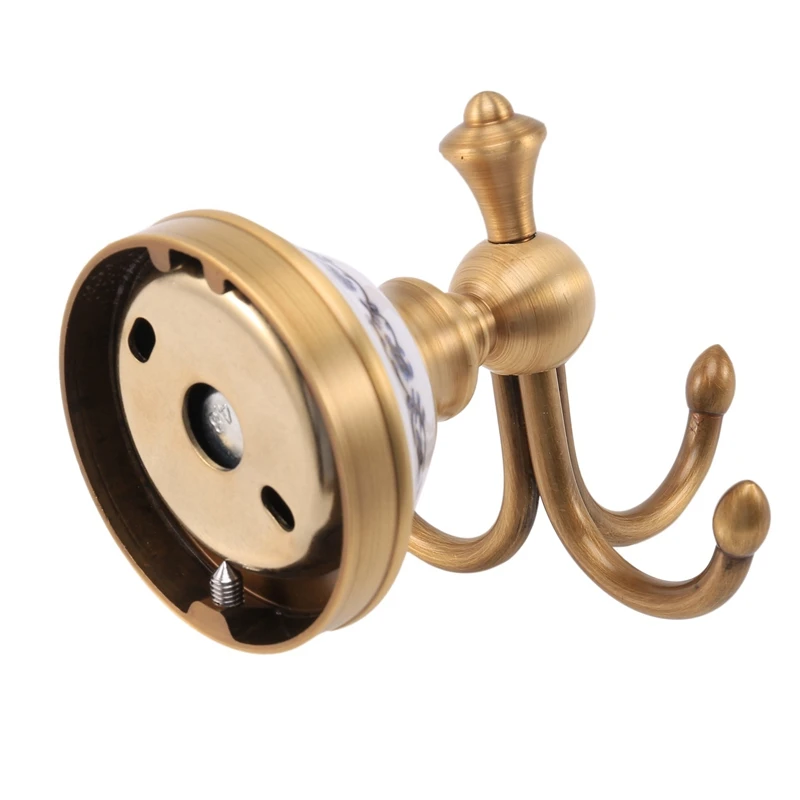 

1 Pcs Antique Copper Bathroom Accessories,Robe Hook & 1 Pcs Antique Copper Bathroom Towel Holder,Round Towel Ring