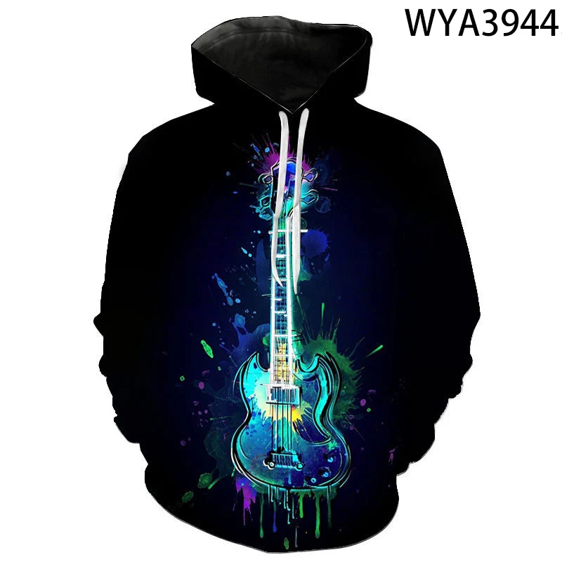 

New Hip-Hop Guitar 3D Printing Sweatshirt Men's and Women's Casual Fashion Sports All-match Apparel Harajuku Style Sweatshirt