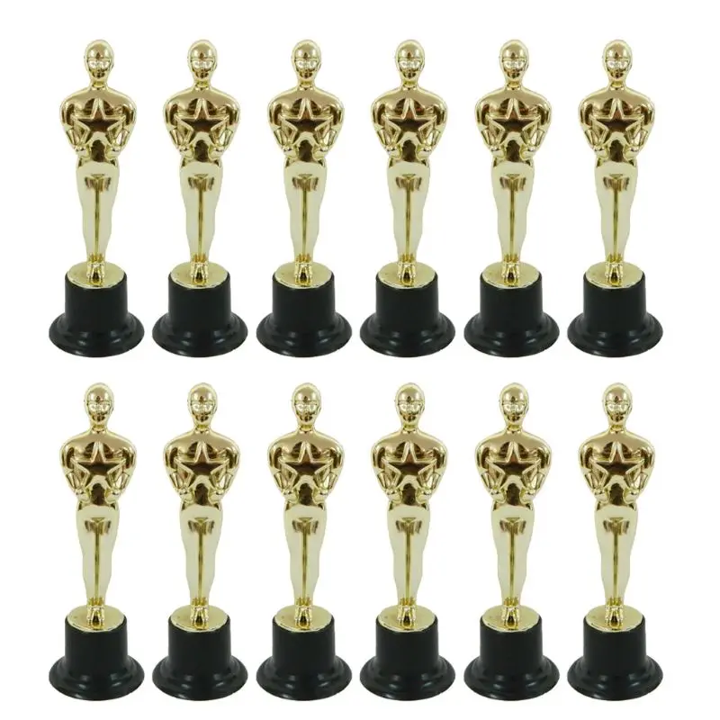 

12Pcs Oscar Statuette Mold Reward the Winners Magnificent Trophies in Ceremonies and Festivitie Cake Decoration Tools