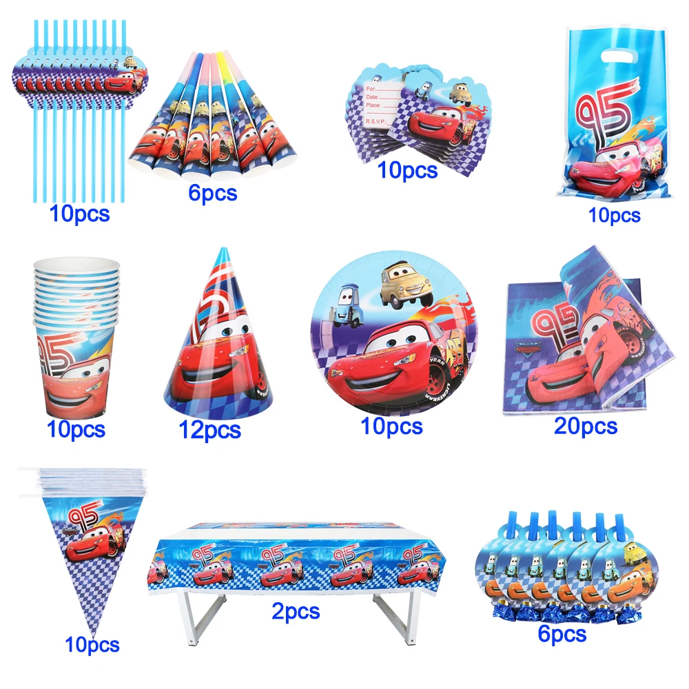 

Disney машинки, украшения для дня рождения, детские бумажные чашки, тарелка, Подарочный мешок, скатерть, детский душ, одноразовая посуда, принад...