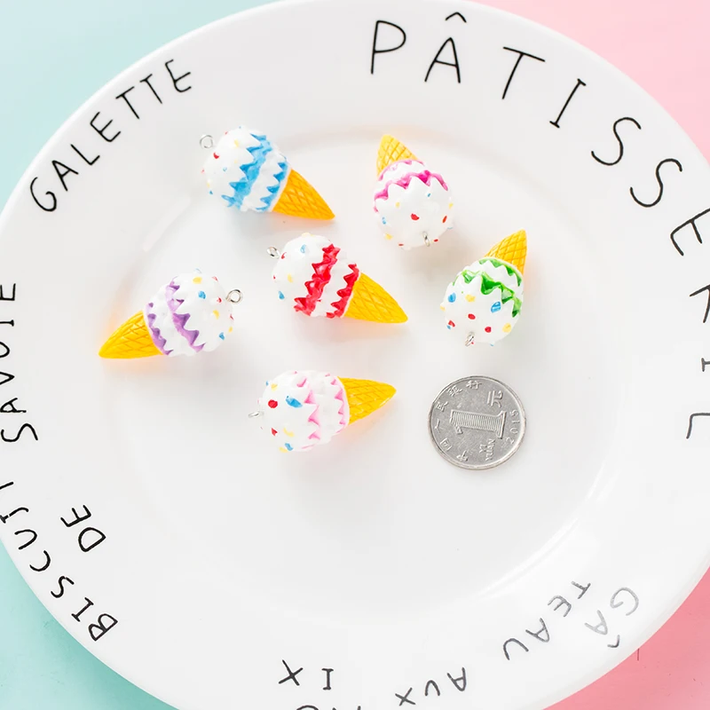 6 шт./лот брелок для мороженого Шарм DIY Аксессуары изготовления ювелирных изделий