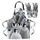 Милые животные Пингвин фартук кухня Бытовая Чистка Pinafore домашняя кухня фартук кухонные женские фартуки