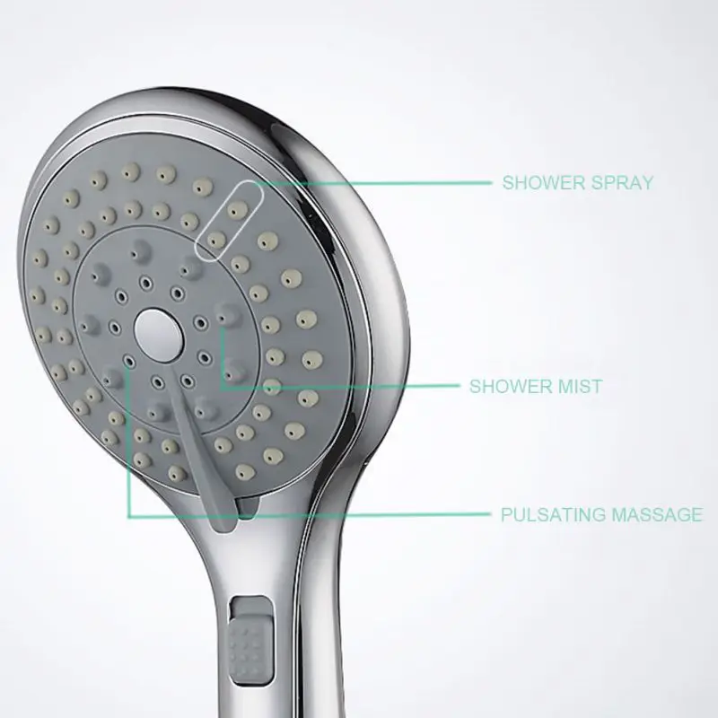 

Ten-function Button Hand-held Shower Spray Booster Nozzle Massage Shower
