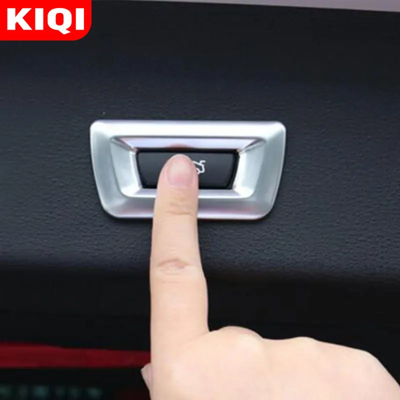 

KIQI ABS Car Trunk Rear Door Electric Switch Buttons Frame Cover Trim Sequins for BMW X1 F48 2016 2017 2018 2019 2020