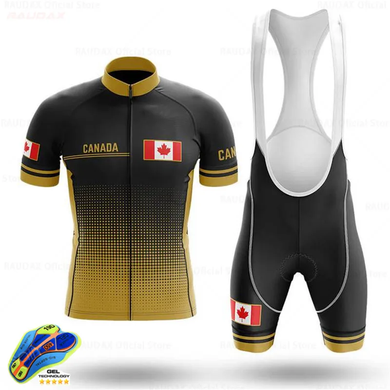 Канада велосипедная форма 2020 Ropa Ciclismo Hombre дышащая короткий рукав комплект для