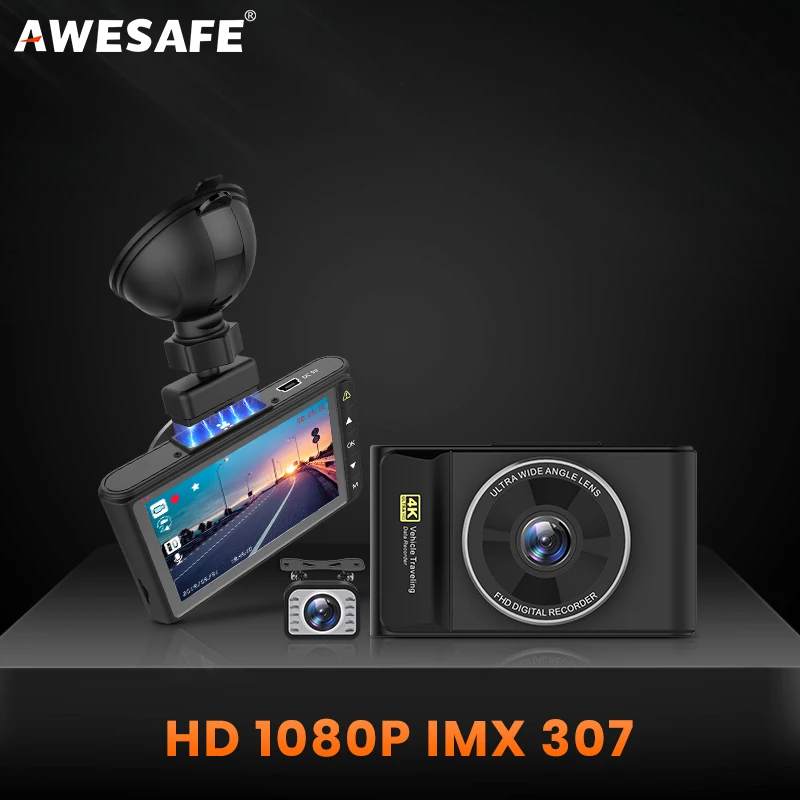 AWESAFE Q8 Автомобильная камера DVR видеорегистратор Авто регистраторы full hd 1920x1080
