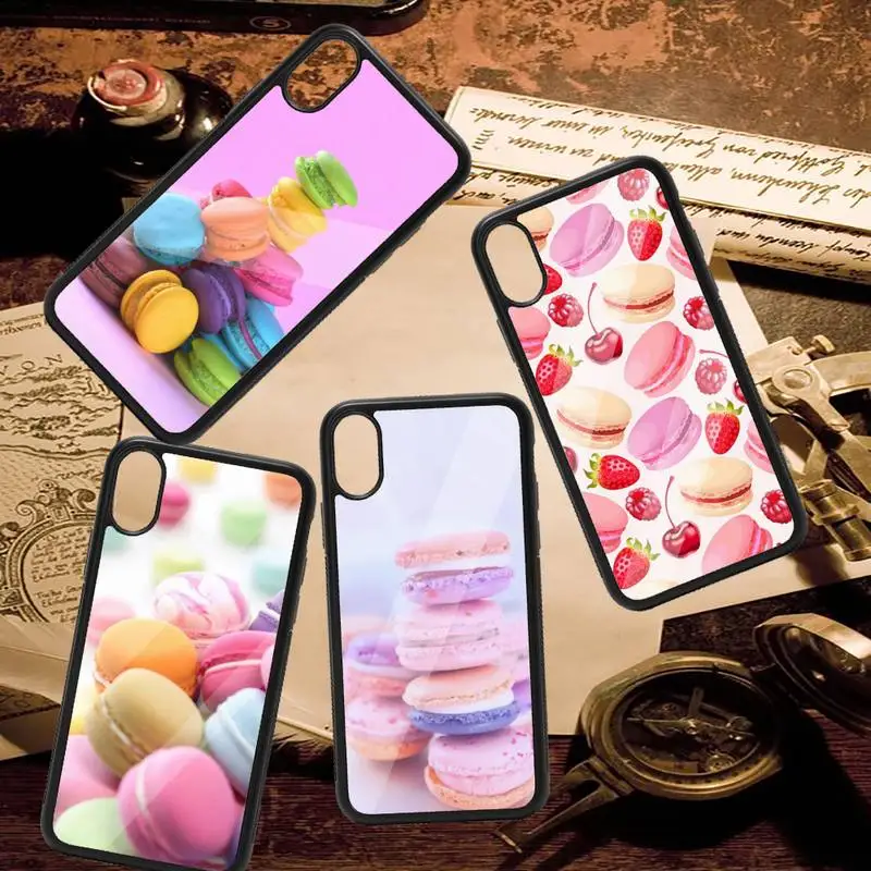 

Dessert ice cream Macaron Food Phone Case PC for iPhone 11 12 pro XS MAX 8 7 6 6S Plus X 5S SE 2020 XR