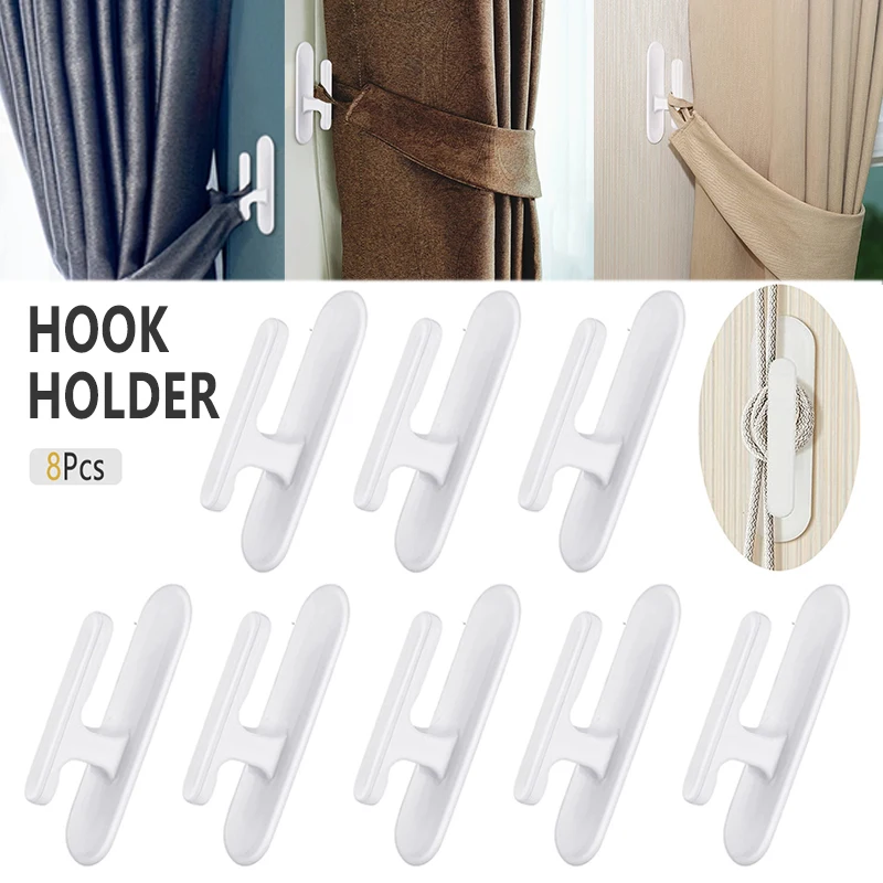 

8 шт. держатель шнура для слепых веревок, клейкие крючки для шнура, многофункциональные занавески для дома, гостиной, спальни, JS23