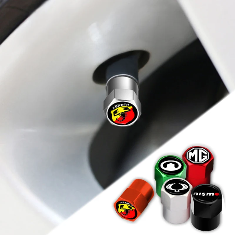 

4pcs Car Tire Valve Aluminum Theftproof valve caps Car supplies For Dacia Duster Logan Sandero Lodgy Stepway Mcv 2 Auto Gadget