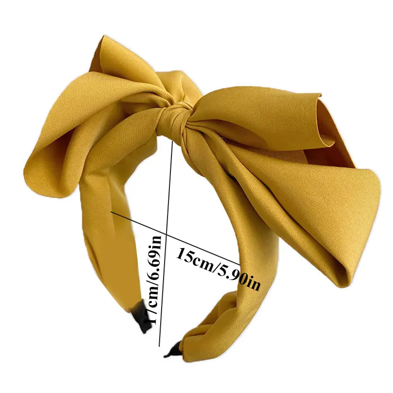 

2021 Bowknot Headband Vintage Elegant Hairbands For Party Hair Accessories Sweet Hair Ornament Hair Hoop Wide Hair Band Headwear