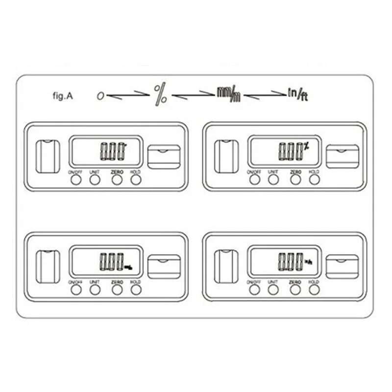 

1pcs 4*90 Degree Inclinometer Magnet Digital Inclinometer Level Protractor Angle Finder Bevel Gauge Accessories