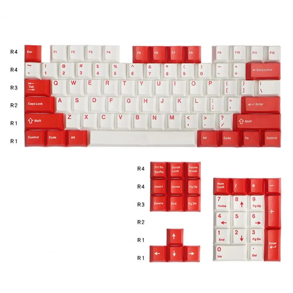 

104Pcs PBT Key Caps Dual Colors key cap Universal OEM Keycaps Replacement for Mechanical Keyboards keycaps