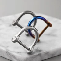 titanium car key ring horseshoe buckle lightweight titanium keychain color key chainshigh end key chain accessories
