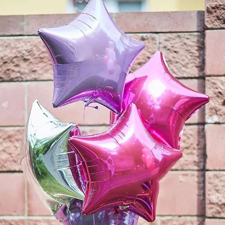 

18 inch party decoration balloon 5 pieces aluminum film five-pointed star balloon birthday party wedding home decoration