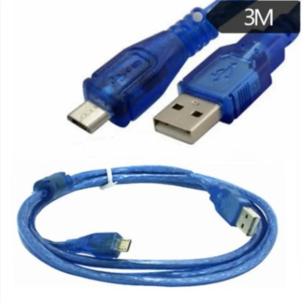 USB прозрачный синий Удлинительный кабель женский и мужской USB-кабель для передачи