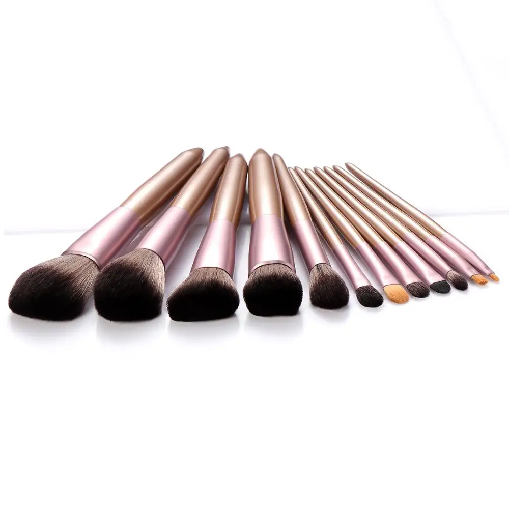 

FUQUE Cute Makeup Brushes Set With Leather Bag For Blusher Foundation Eyeshadow Pink Color High Quanlity Cosmetic Tool