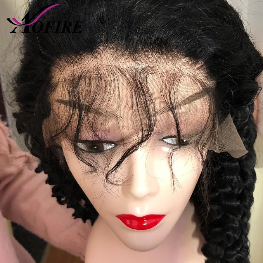 Поддельные головы парик 13x6 Синтетические волосы на кружеве незаметная шапочка