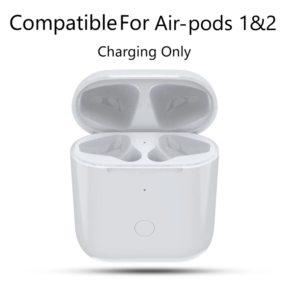 Сменный беспроводной зарядный бокс со светодиодным индикатором для Airpods 1/2