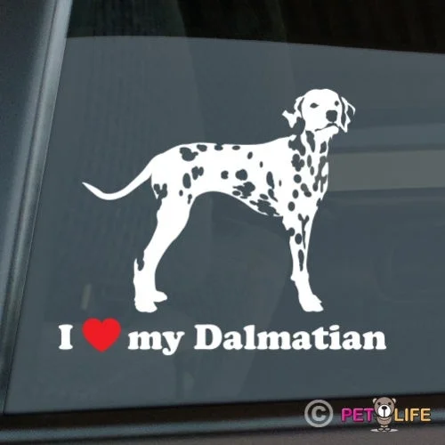

I Love My Dalmatian Sticker Die Cut Vinyl - dal car decals