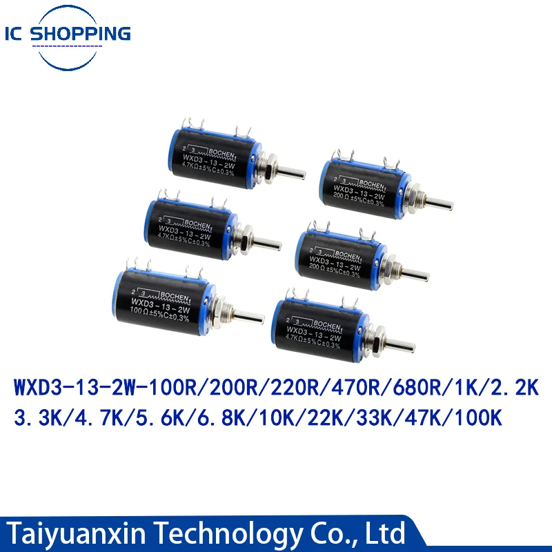 5 шт. потенциометр сопротивления 100R 200R 220R 470R 680R 1K 2 K 3 4 7 6 10K 22K 33K 47K 68K 8