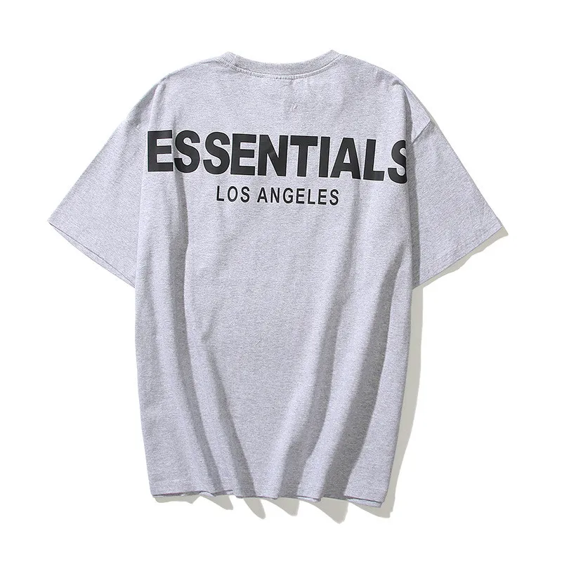 

Hot sale 2021 Spring And Summer FOG Tide Brand Off Men's And Women's Reflective at night Word Printing Short Sleeve T-Shirt