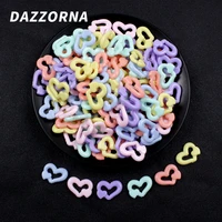 50100200pcslot 17mm acrylic beads candy color hollow heart loose beads for diy jewelry making bracelet necklace accessories