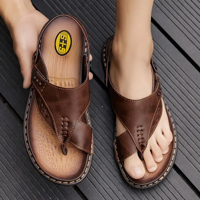 Мужские шлепанцы Нескользящие повседневные пляжные сандалии лето 2021 | Обувь