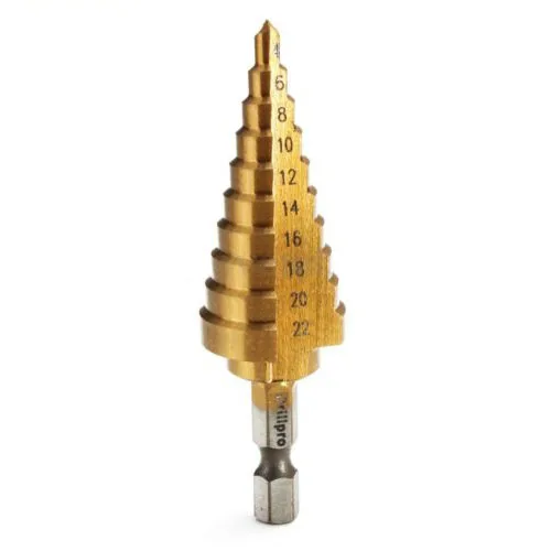

4-22MM HSS 4241 Hex Titanium Cone Drill Bit Hole Cutter For Sheet High Speed Steel Woodworking Wood Metal Drilling Power Tools