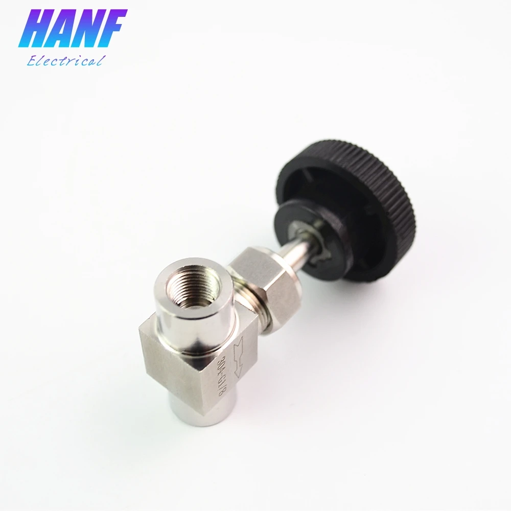 Регулируемый игольчатый клапан 1 шт. 1/8 &quot1/4&quot 3/8 &quot1/2&quot BSP равная Женская нить SS304