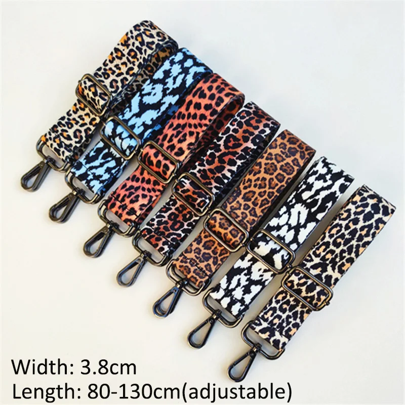 

Leopard Bag Strap Women Shoulder Crossbody Bag Belt Adjustable Wide Strap Bag Part Accessories Female Messenger Bag Strap 130cm