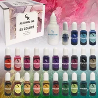 alcohol ink set 25 bottles vibrant colors high concentrated bloom ink epoxy resin paint colour dye petri dish making