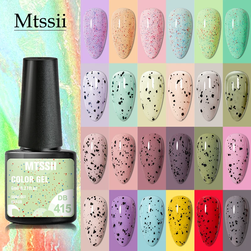 

Mtssii 6ml Eggshell Gel Nail Polish Nail Art DIY Yogurt Effect Gel Soak Off Base Top Coat UV LED Gel Nail Art Manicure Varnishes