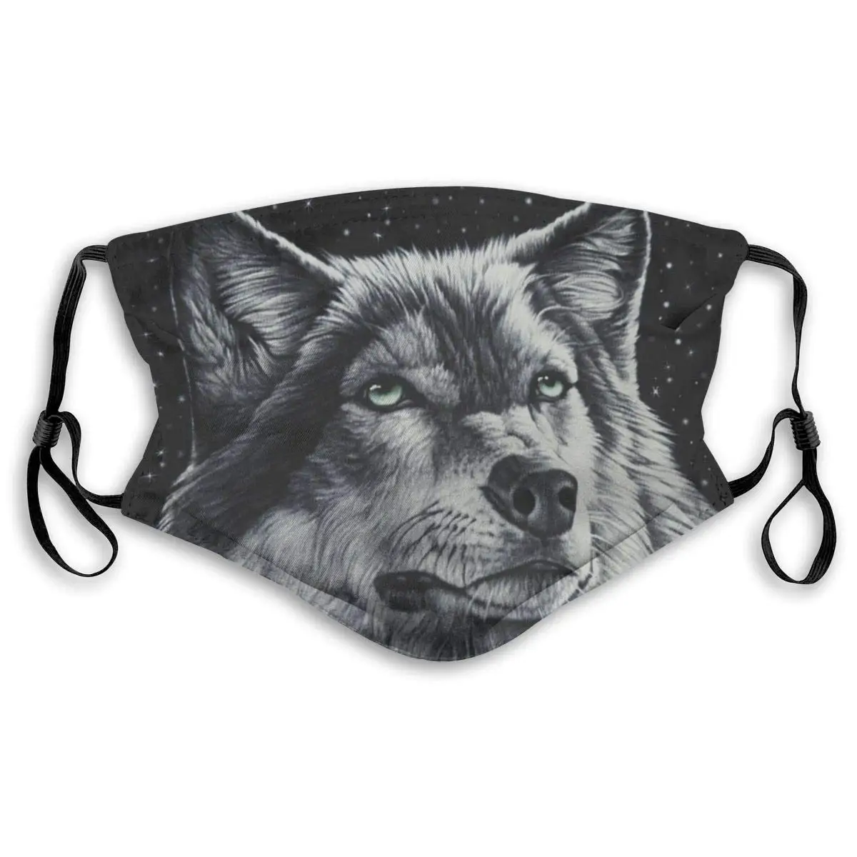 

Wolf Head Washable Reusable Mask, Anti Dust Half Face Mouth Mask For Kids Teens Men Women With Adjustable Ear Loops