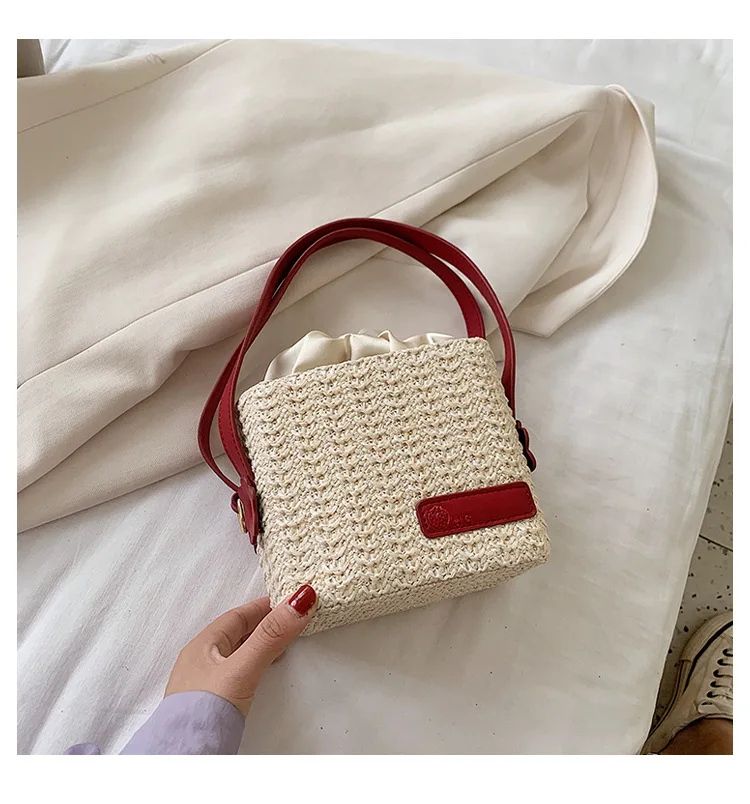 

Женская плетеная Сумка с квадратной соломенной коробкой, пляжная сумка-мессенджер, сумка-мессенджер в богемном стиле 2020