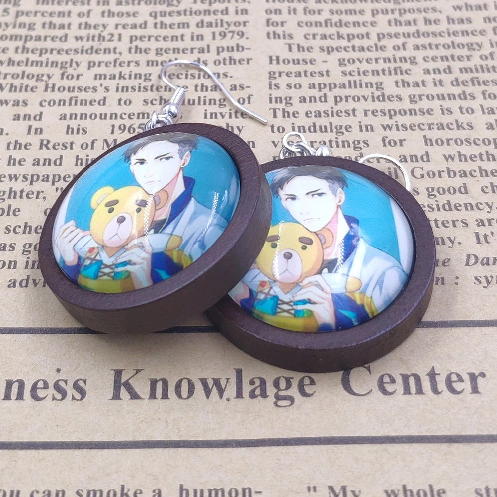 Милый популярный аниме Юри! На льду Katsuki Модный Ювелирный Набор колье и серьги из