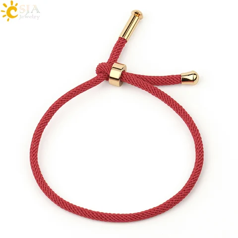 Женский Плетеный Браслет-цепочка CSJA, красный браслет дружбы, модель 2022 года, подарок для любимых, S512