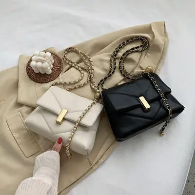

2021 new trendy fashion western style chain messenger bag high-quality texture ladies casual bag
