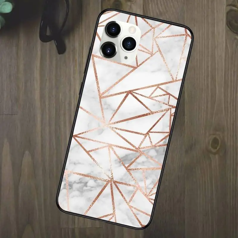 

Geometric Marble Texture Phone Case for iPhone 11 12 mini pro XS MAX 8 7 Plus X XS XR