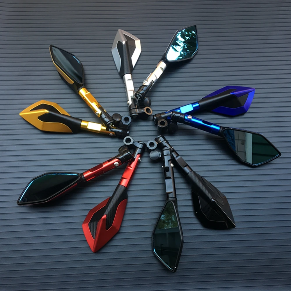 Большое зеркало заднего вида для мотоцикла складные боковые зеркала с ЧПУ