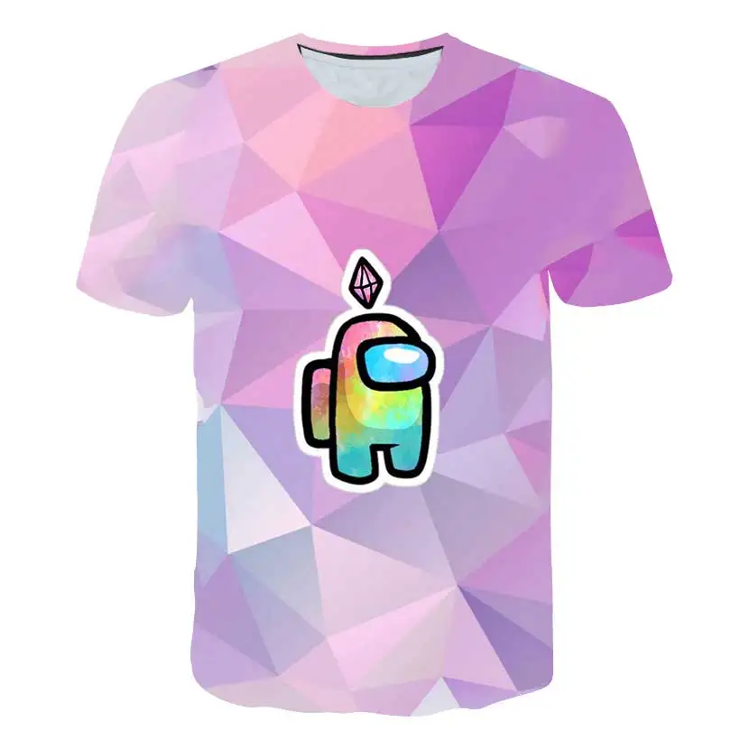 

2021 Popular 3D Among us Kids T-Shirt Print Girls Funny Clothes Boys Costume Children 2021 Summer Tops Hot Game Kids Clothes