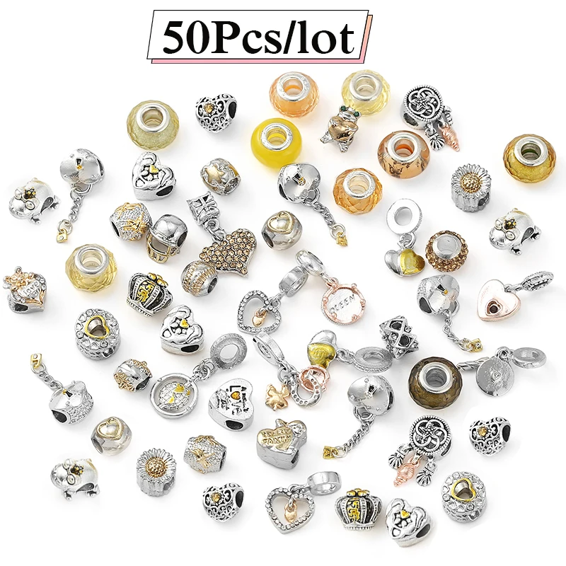 

Special Offer Random Shipments Beads Pendant DIY Charm Necklaces Bracelets For Women Men Jewelry Making Wholesale 100Pcs/50Pcs