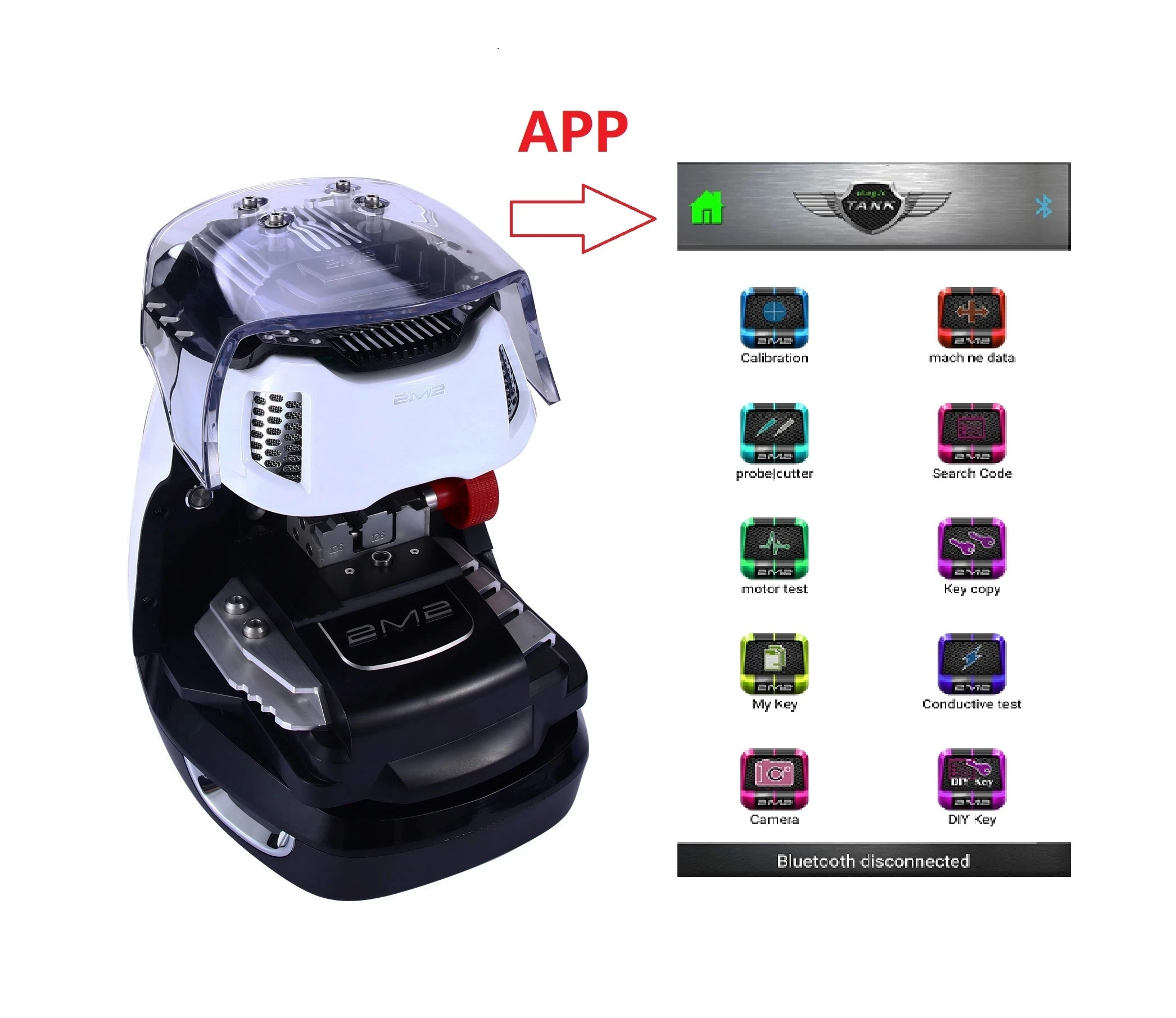 Автоматический станок для резки ключей Magic Tank PLUS на базе Android 2M2 Bluetooth с ЧПУ