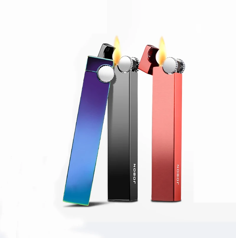 Газовая надувная Зажигалка Jobon мужское открытое огненное колесо Ветрозащитный