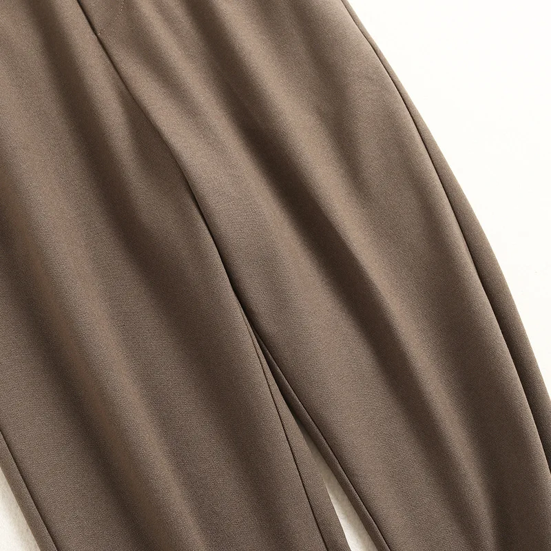 Women's Solid Pants Autumn New Pocket Pencil Pants Office Lady Ankle-Length Pants Zipper High waist fall 2020 women clothing