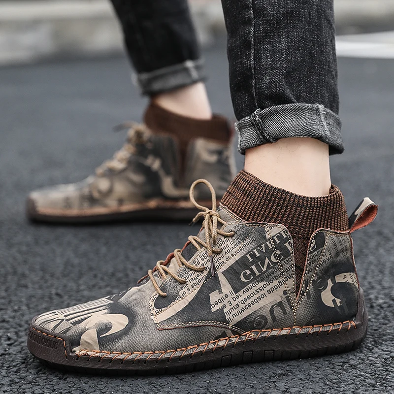 

Brand Men Snow Boots Winter Plush Warm Men's Boots High Quality Suede Motorcycle Boots Autumn Man Work Shoes Zapatillas Deporte