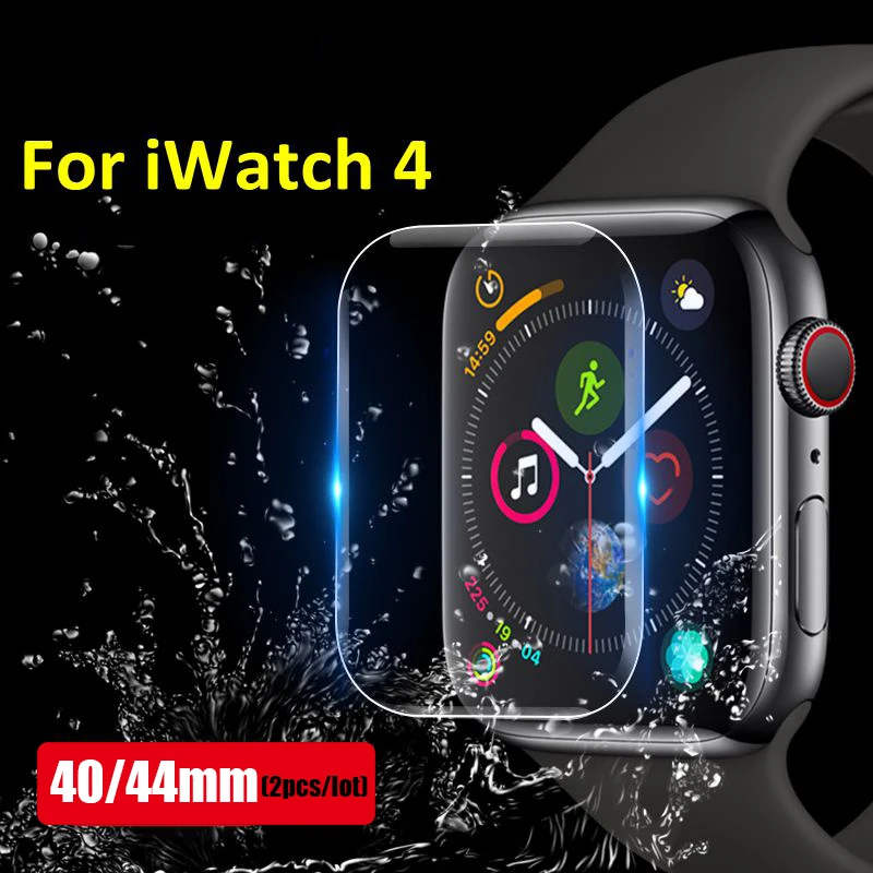 2 шт в партии Защитная пленка для Apple Watch 4 обновленная Гидрогелевая i watch размером 40