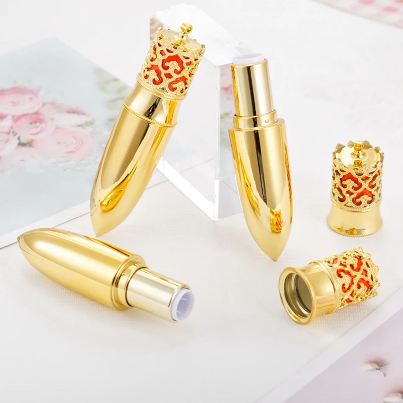 10/30/50 шт. золотые пустые тюбики для помады роскошные женские 12 1 мм контейнер
