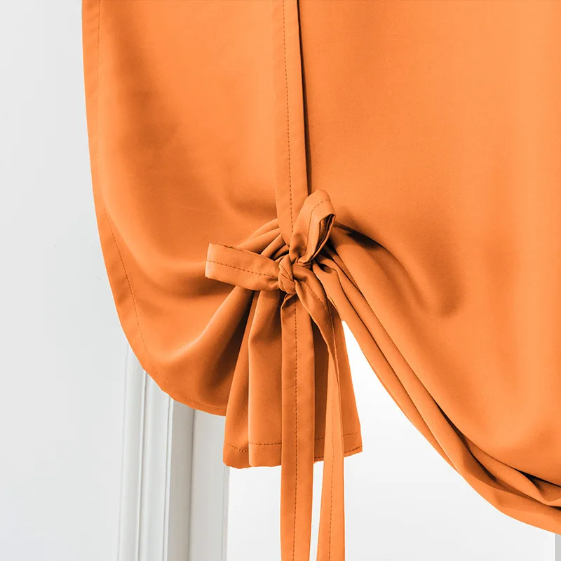 Современные короткие шторы для дома гостиная кухня декор окна Valance сплошной цвет