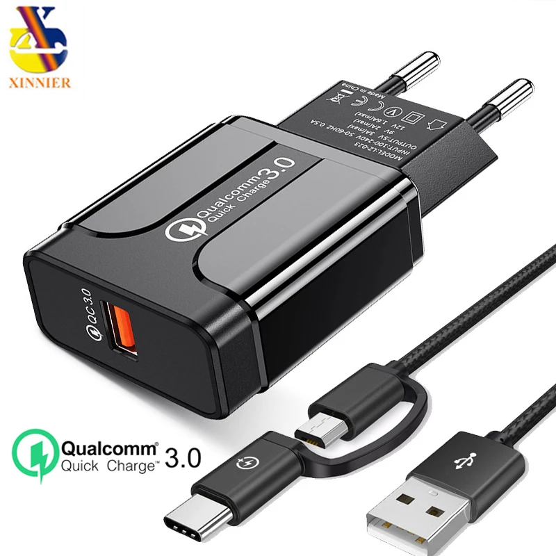 18 Вт Быстрая зарядка 3 0 Qualcomm QC 4 быстрое зарядное устройство USB портативный