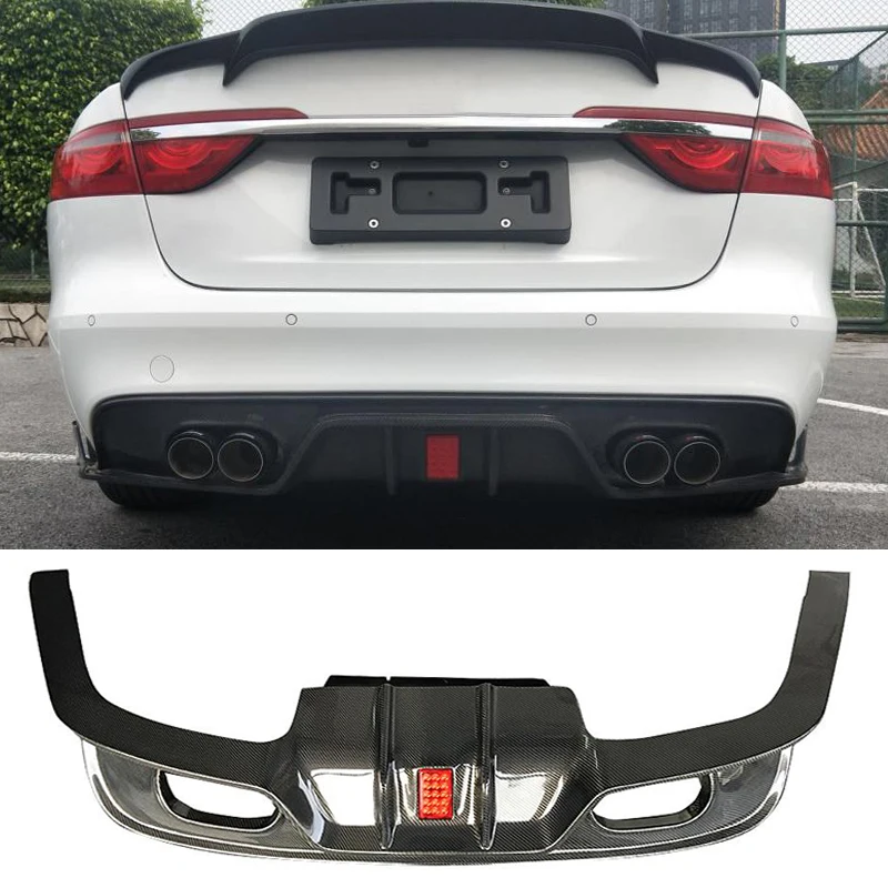 Заднего бампера для Jaguar XF / XFL Стандартный 2016 - 2019 не Sportbrake углеродного волокна